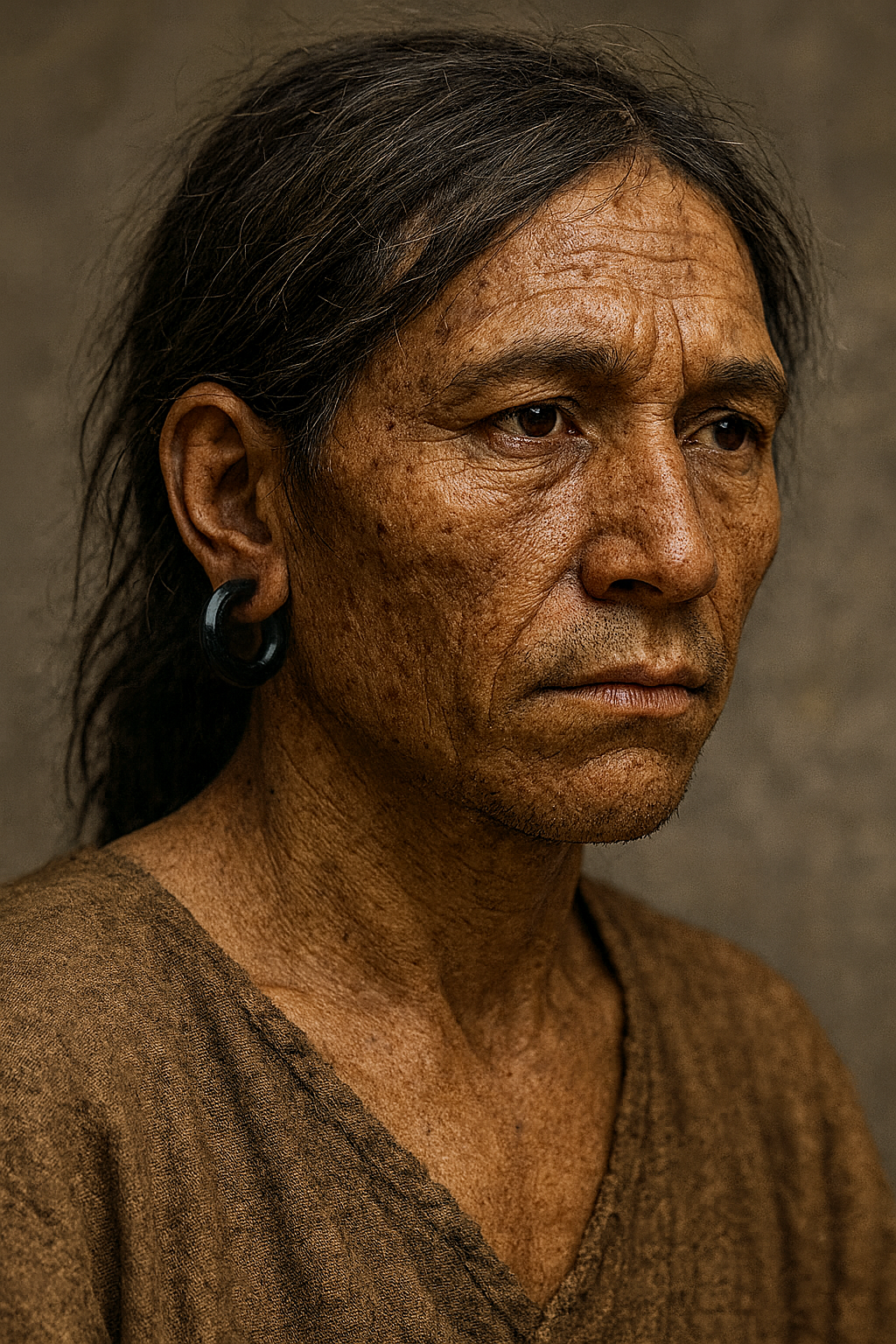 Erstes Piercing der Welt - Steinzeit Mensch mit Ohrschmuck