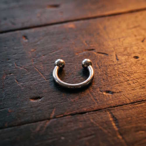 Silbernes Hufeisen Piercing für Daith Schmuck