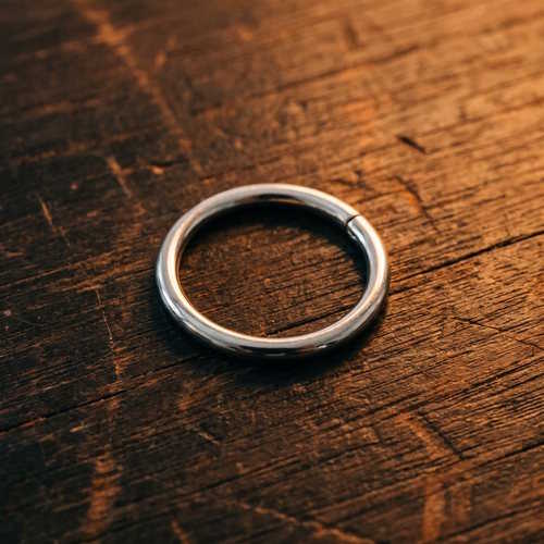 Silberner Segment Clicker Ring für Daith Piercing Schmuck