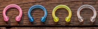 PTFE Hufeisen Ring Kunststoff Piercing