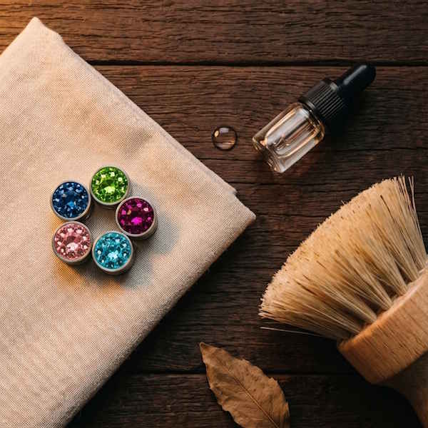 Magnet Ohrringe Pflege – Reinigung mit weichem Tuch