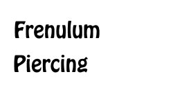 Frenulum piercing mann