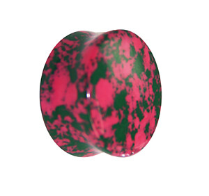 Stein Plug - Marmor - Pink-Grün 6 mm