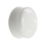 Glas Plug - Weiß 3 mm