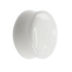 Glas Plug - Weiß 16 mm