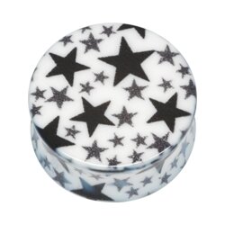 Neo Pop Plug - Sterne in schwarz