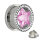 Kristall Stern Plug - Rosa Stern - Schutzschicht 6 mm