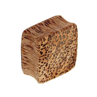 Holz Plug - Viereck - Palmen Holz - Hell 3 mm