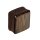 Holz Plug - Viereck - Palmen Holz - Dunkel 8 mm
