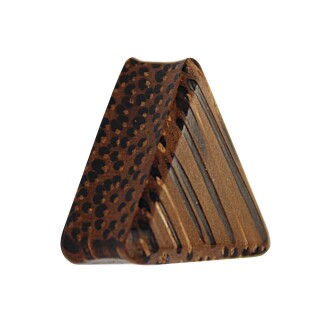 Holz Plug - Dreieck - Palmen Holz - Dunkel 6 mm