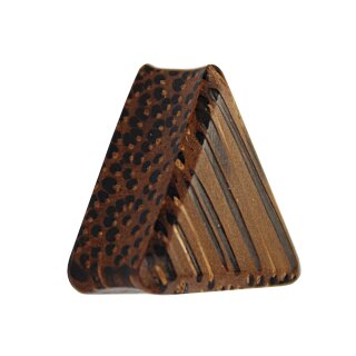 Holz Plug - Dreieck - Palmen Holz - Dunkel 10 mm