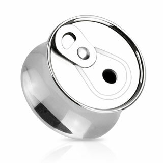 Ohr Plug - Stahl - Silber - Dose 8 mm