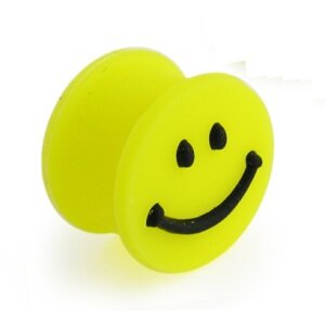 Silikon Plug - Gelb - Smiley 14 mm