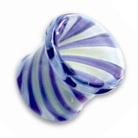 Glas Tunnel - Twist - Blau