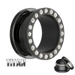 Titan Tunnel - Schwarz - Kristall 4 mm