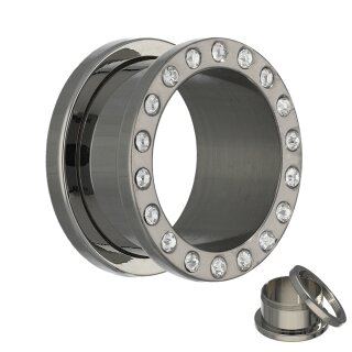 Titan Tunnel - Silber - Kristall 8 mm