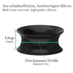 Flesh Tunnel - Silikon - Schwarz - dünn 16 mm