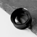 Flesh Tunnel - Silikon - Schwarz - dünn 16 mm