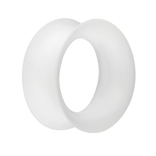 Flesh Tunnel - Silikon - Weiß - dünn 10 mm