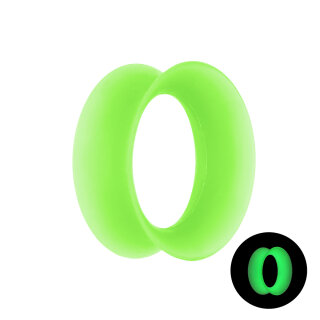Glow in the dark - Tunnel - Silikon - Grün 12 mm