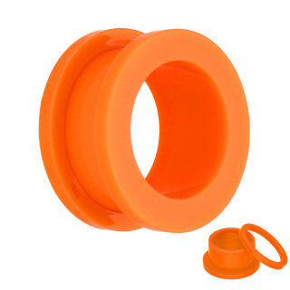 Flesh Tunnel - Kunststoff - Orange 12 mm
