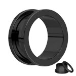 Flesh Tunnel - Stahl - Schwarz 3 mm