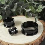Flesh Tunnel - Stahl - Schwarz 3 mm