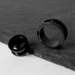 Flesh Tunnel - Stahl - Schwarz 3 mm