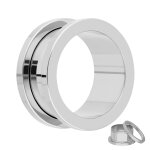 Flesh Tunnel - Stahl - Silber 8 mm