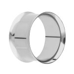 Double Flare Flesh Tunnel - Stahl - Silber 8 mm