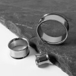 Double Flare Flesh Tunnel - Stahl - Silber 8 mm