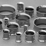 Double Flare Flesh Tunnel - Stahl - Silber 8 mm