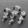 Double Flare Flesh Tunnel - Stahl - Silber 8 mm