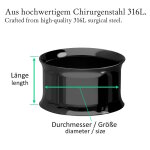 Double Flare Flesh Tunnel - Stahl - Schwarz 18 mm
