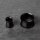 Double Flare Flesh Tunnel - Stahl - Schwarz 18 mm