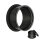 Single Flare Flesh Tunnel - Stahl - Schwarz 12 mm