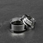 Double Flare Flesh Tunnel - Stahl - Silber - GEWINDE 10 mm