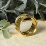 Gold double flared Stahl Flesh Tunnel 10 mm