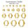 Gold double flared Stahl Flesh Tunnel 10 mm