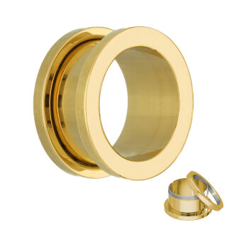 Flesh Tunnel - Stahl - Gold 1,2 mm