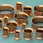 Flesh Tunnel - Stahl - Double Flare - Rosegold 12 mm
