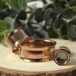 Flesh Tunnel - Stahl - Double Flare - Rosegold 12 mm