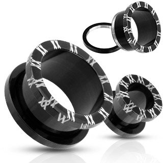 Flesh Tunnel - Stahl - Schwarz - X 14 mm