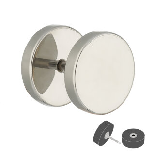Piercing Fake Plug - Silber [1.] - 1.2 x 4 mm