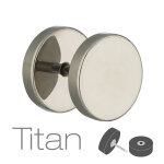 Piercing Fake Plug - Titan - Silber [1.] - 1.2 x 4 mm