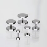 Piercing Fake Plug - Titan - Silber [3.] - 1.2 x 8 mm