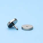 Piercing Fake Plug - Titan - Silber [3.] - 1.2 x 8 mm