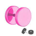 Piercing Fake Plug - Pink [1.] - 1.2 x 4 mm
