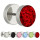 Piercing Fake Plug - Silber - Schutzschicht - Kristall [6.] - rot