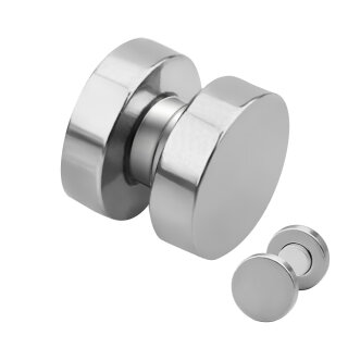Magnet Fake Plug - Stahl - Silber [3.] - 8 mm